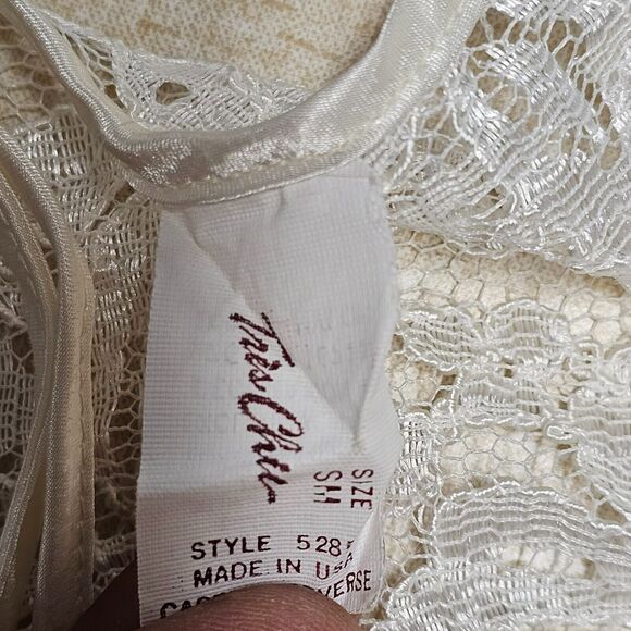 Vintage Tres Chic Ivory White Camisole Size Small Medium Bridal Coquette Dainty - Picture 5 of 6